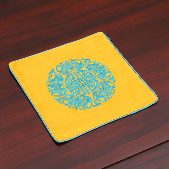 艺必旭中式简约织锦缎布艺餐垫 桌垫隔热垫 杯垫防水桌垫 西餐垫