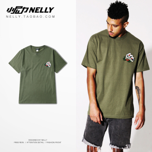 26ss男女款 T恤 嘻哈 复古风涂鸦字母印花短袖 ulzzang韩国INS同款