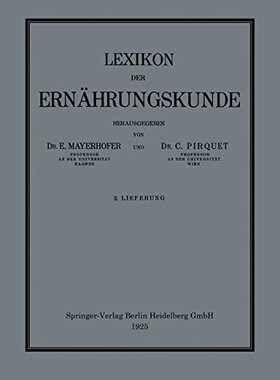 【预订】Lexikon Der Ernahrungskunde