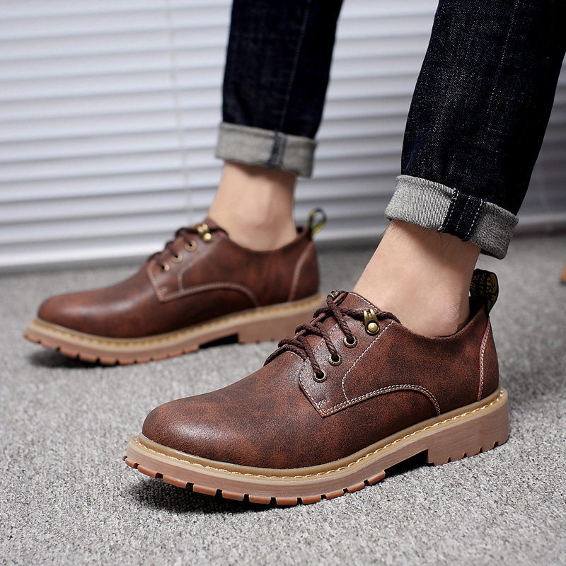 2020新款夏季男靴子透气潮流青春潮流休闲皮靴工装鞋低帮马丁短靴在类目 流行男鞋, 靴子中 - 来自Buy2taobao.com提供专业的淘宝代购服务