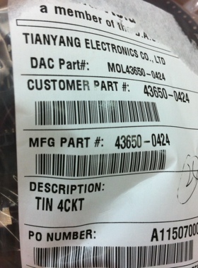 436500424 43650-0424 莫仕/molex 连接器 接插件 原装正品 现货