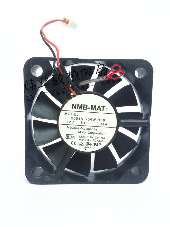 原装NMB 2004KL-04W-B50 5厘米 5010 12V0.14A 双滚珠静音风扇
