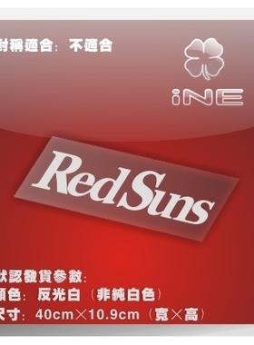 头文字D/RedSuns车队ACG痛车贴纸摩托电动车机箱本行李箱贴-HM003