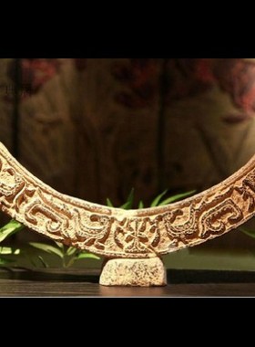 现代新中式风格家居装饰品复古仿古工艺品摆件书房 汉如意