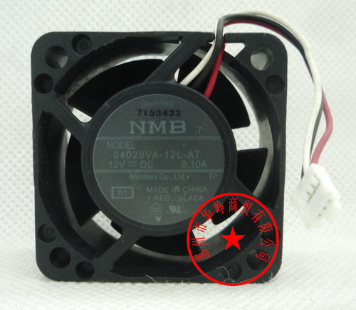 全新原装NMB 4020 12V 0.1A 04020VA-12L-AT 4CM 3线散热风扇