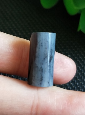 直径9MM新疆和田玉籽料 青花勒子珠 顶珠腰珠 桶珠项链挂坠199 #