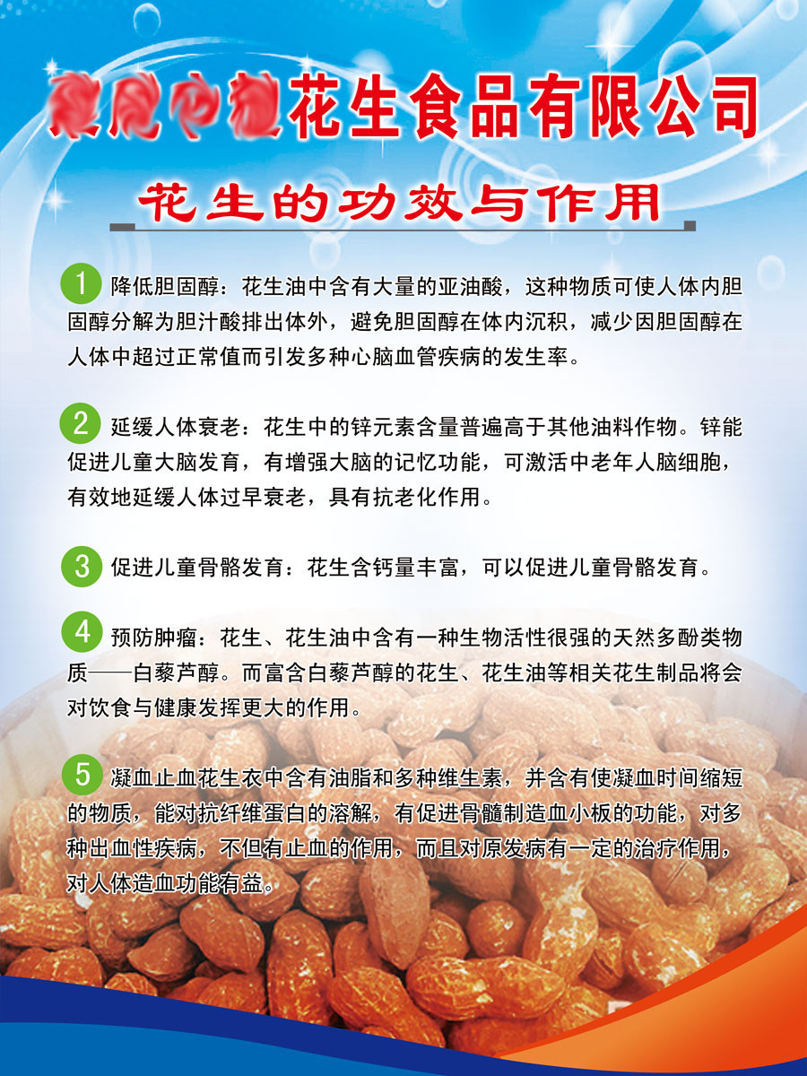 732海报印制展板写真喷绘贴纸468花生的功效与作用