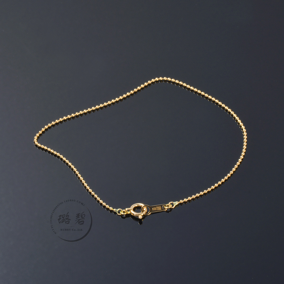 日本18K黄金手链18k金手饰首饰