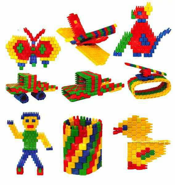 星秀桌面幼教积木 小号子弹头拼插益智积木 儿童玩具