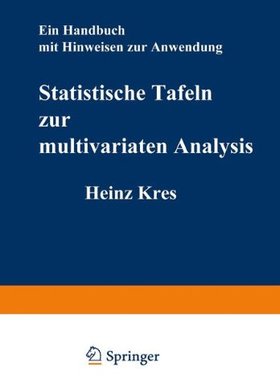 【预订】Statistische Tafeln Zur Multivariate...