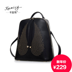 Kamicy/Camilla Qi backpack bag College of Korean wave style bag rivet wing leisure travel backpack