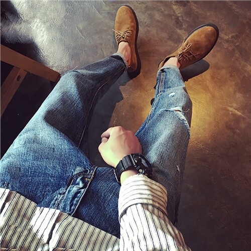 Jeans pour adolescent droite en vrac pour automne - Ref 1480689 Image 3