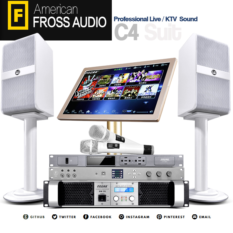 Fross/沸斯 C4 家庭KTV功放音响套装卡拉ok音箱点歌机卡包设备|ruв категории видео электрических приборов, сценического оборудования, KTV/караоке оратор - от Buy2taobao.com для оказания профессиональной услуги покупки агента Taobao