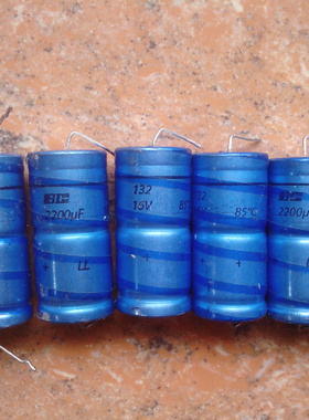 拆机 PHILIPS 飞利浦 BC标 LL 132系列 16V 2200UF 轴向发烧电容