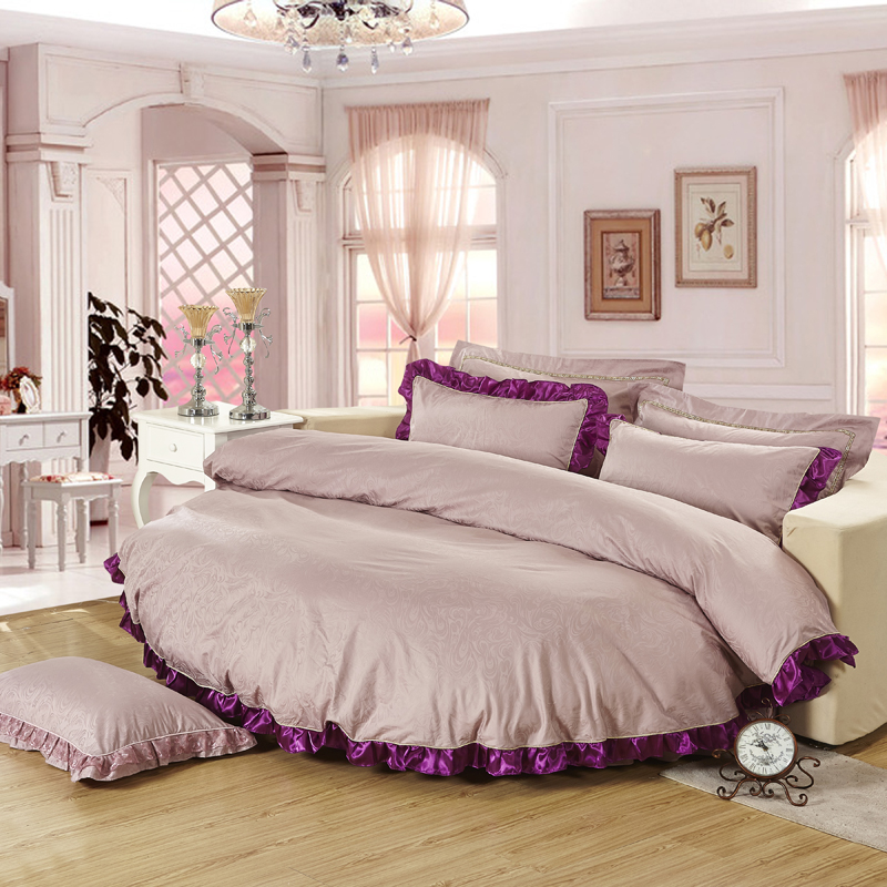 奢华五星级总统套房面料定做宾馆情趣房主题房圆床床上用品多件套