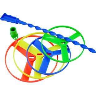 手推飞碟飞天仙子益智儿童玩具塑料竹蜻蜓地摊热卖 玩具