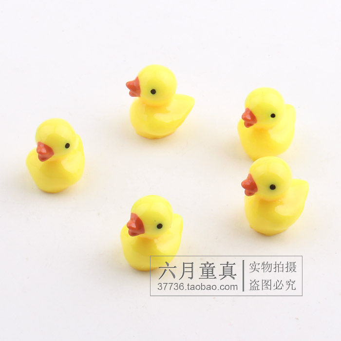 可爱树脂小黄鸭 手工diy发夹发饰材料 儿童发饰头饰品装饰配件