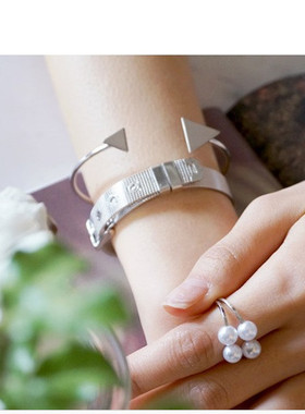 饰品几何手镯欧美风金色几何