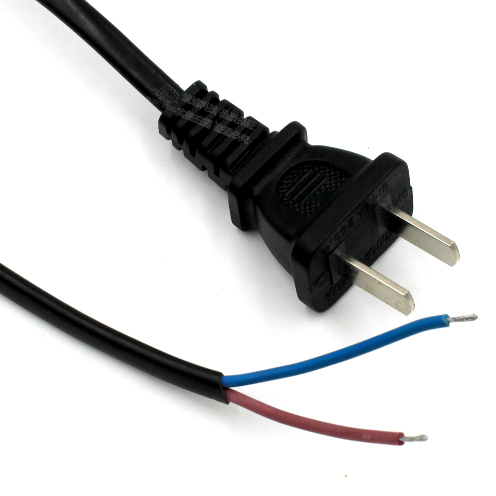 AC电源线2孔单头纯铜2芯075平方1.5米6A250V音响暖宝数码相机充电