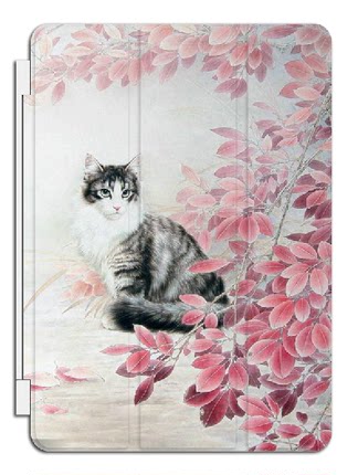 古画猫苹果ipad6/7/8air3保护套中国风猫咪适用于ipadmini4/5/6