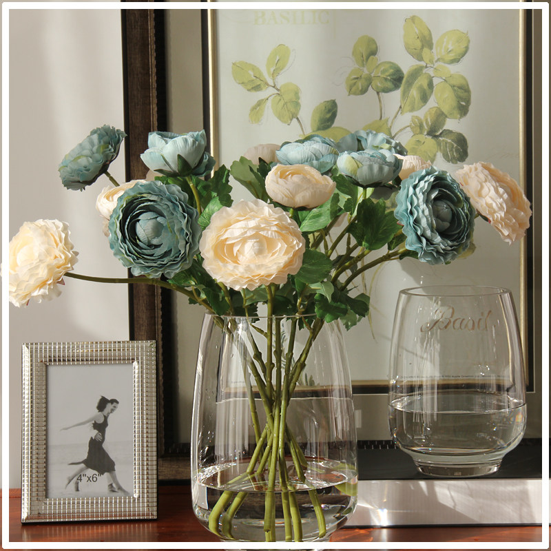 透明玻璃花瓶冬瓜玻璃瓶手工精致玻璃瓶花器家居饰品摆件小鱼缸 虎窝淘