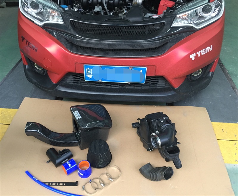 适配本田飞度GK5 1.5涡流3三代EDDY碳纤进气风箱冬菇头套装改装