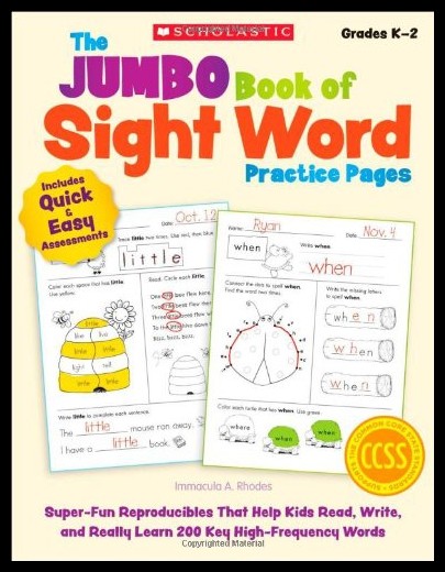 【预售】The Jumbo Book of Sight Word Practice Pages, Grad
