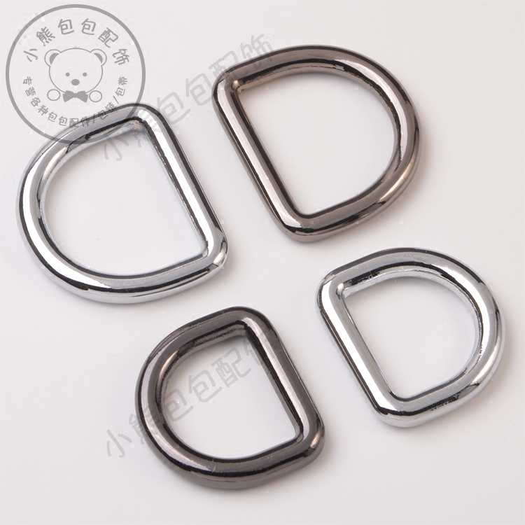 D-SHAPED BUCKLE HALF-ROUND BUCKLE D-RING SEAMLESS CLOSURE D-RING LEATHER BAG LIFTING LUG D-RING LUGGAGE LEATHER GOODS BAGS HARDWARE ACCESSORIES