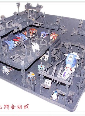 CG 机巢 前线基地 格纳库 场景 整备架 zoids 高达 变形金刚适用