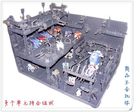 CG 机巢 前线基地 格纳库 场景 整备架 zoids  变形金刚适用 模型