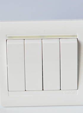 西蒙开关佳家55系列 四位双路开关 N51042B 四开双控