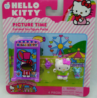 Hello kitty PICTURE TIME凯蒂猫迷你袖珍游园拍照场景玩偶公仔