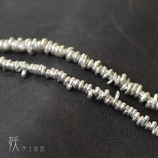 不规则小隔片 妖家 DIY配件 纯银 XJ02 泰国清迈手工银