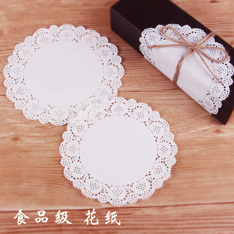 30张食品花底纸 包装盒装饰纸 格油纸烘焙吸油纸花垫纸蛋糕蕾丝纸
