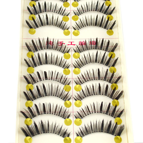 日系透明梗性感眼尾加长假睫毛