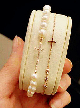 小七家代购★LLOYD韩国专柜正品 气质名媛复古经典10K金珍珠手链