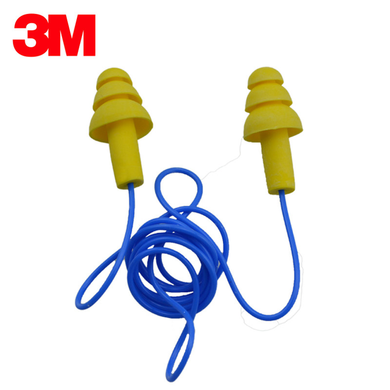 3M4004圣诞树型带线硅胶耳塞/游泳防水/24分贝防噪音 /隔音降噪音