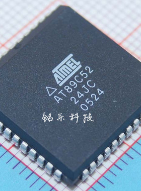单片机 AT89C52 AT89C52-24JC ATMEL 贴片PLCC44 原装进口