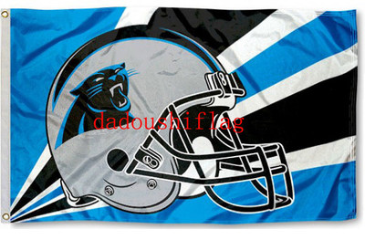 外贸橄榄黑豹队旗帜NFL Carolina Panthers Helmet Flag MLB NHL