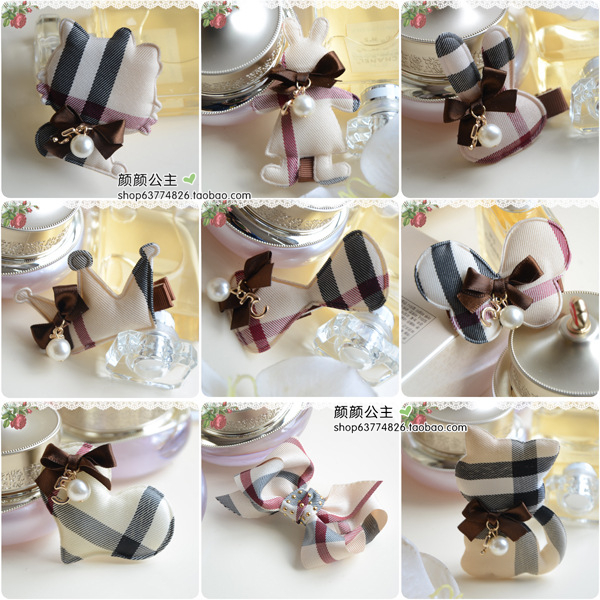 经典格子卡通风女童边夹头饰品