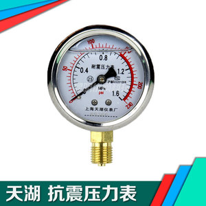 天湖不锈钢60型抗震压力表 径向水压表气压表油压表10 16 25公斤