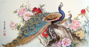 景泰蓝工艺画原材料套装金丝彩沙装饰画手工制作送视频diy孔雀图