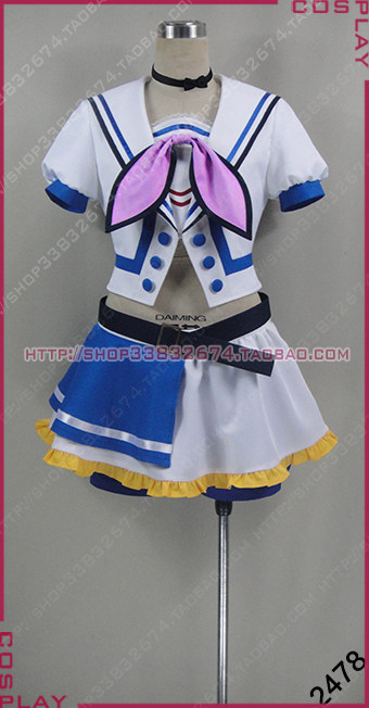 2478 cosplay服装 lovelive Sunshine 青空 打歌服 小原鞠莉 新品图片