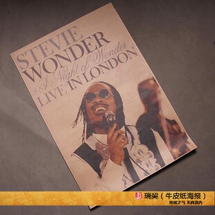 史提夫汪达海报StevieWonder酒吧装饰画Motown歌手灵魂乐宣传画