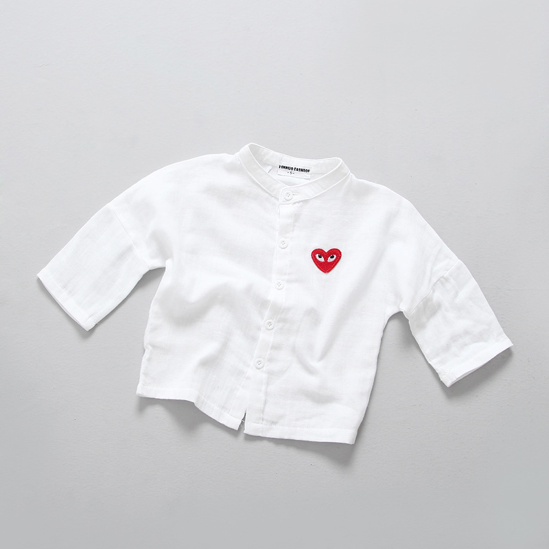 Chemise enfant à manche longue en coton - Ref 2083823 Image 1