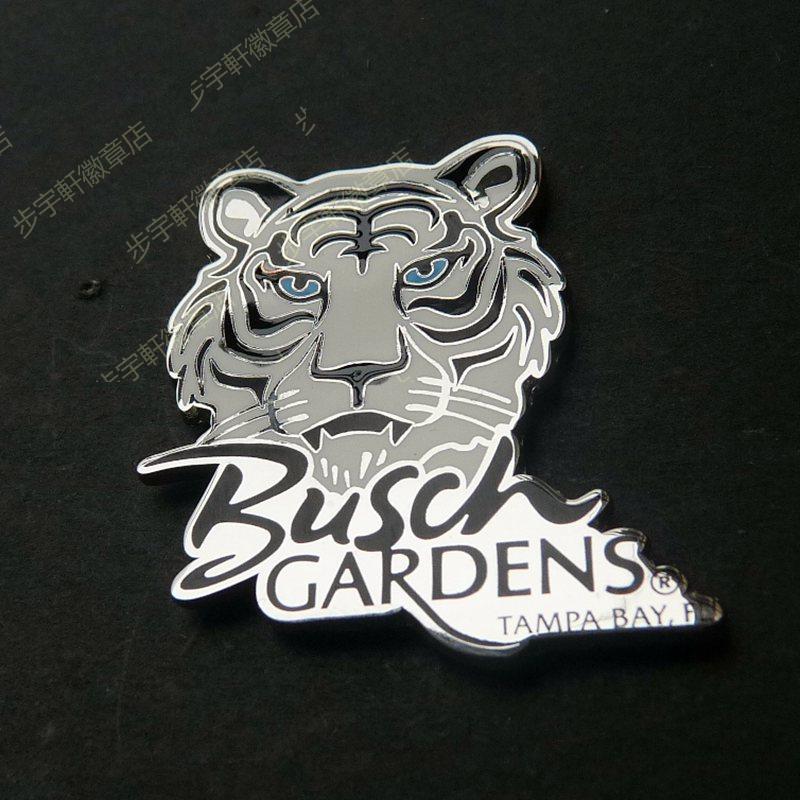 正版美国布希公园(Busch Gardens）白老虎徽章胸针 少女生配饰14F