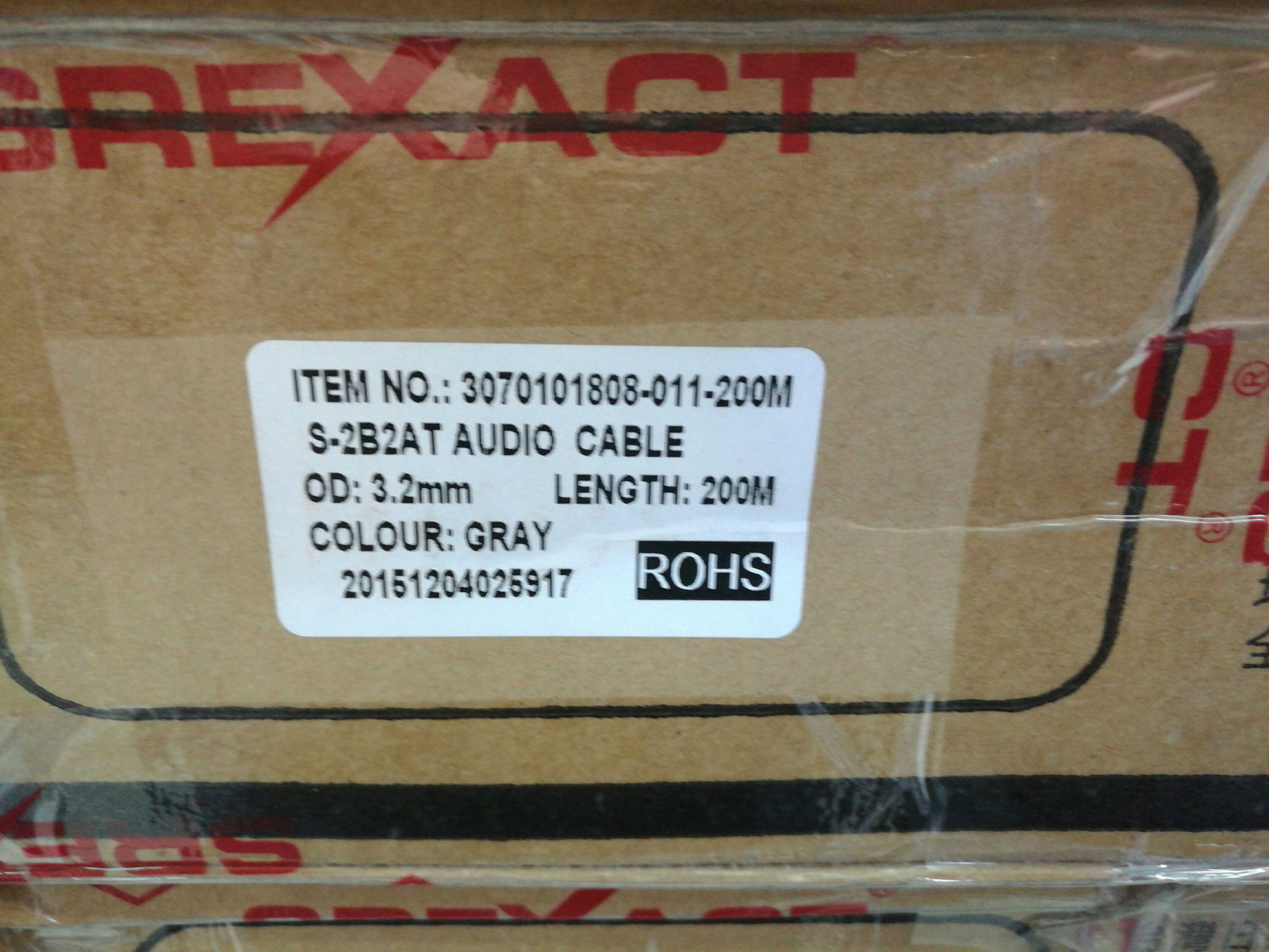 台湾日升 SREXACT S-2B2AT 两芯音频线过机线耳机信号线 L-2B2AT