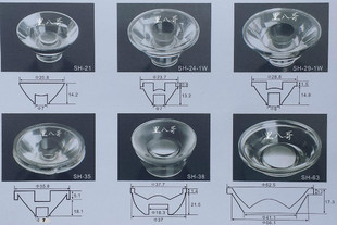 强光手电凹透镜 凹镜 凹凸镜 DIY配件蛙眼透镜聚光调焦透镜