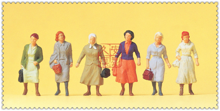 仿真人物 微缩小人 1:87 PREISER 14085 准备搭车的女性上班族