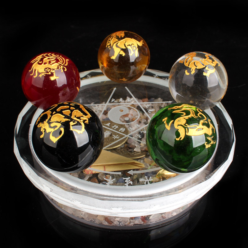 五行五路财神阵水晶球家居装饰品家居饰品摆饰